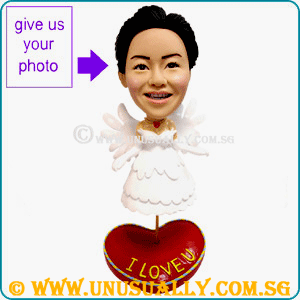 Custom 3D Caricature Female Angel Figurine